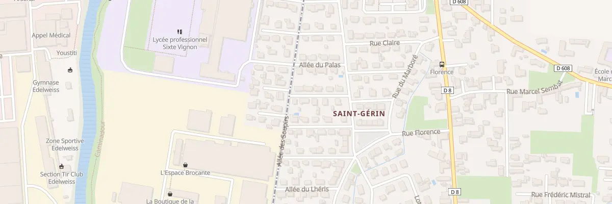 Plan du 5 All du Montaigu à Aureilhan