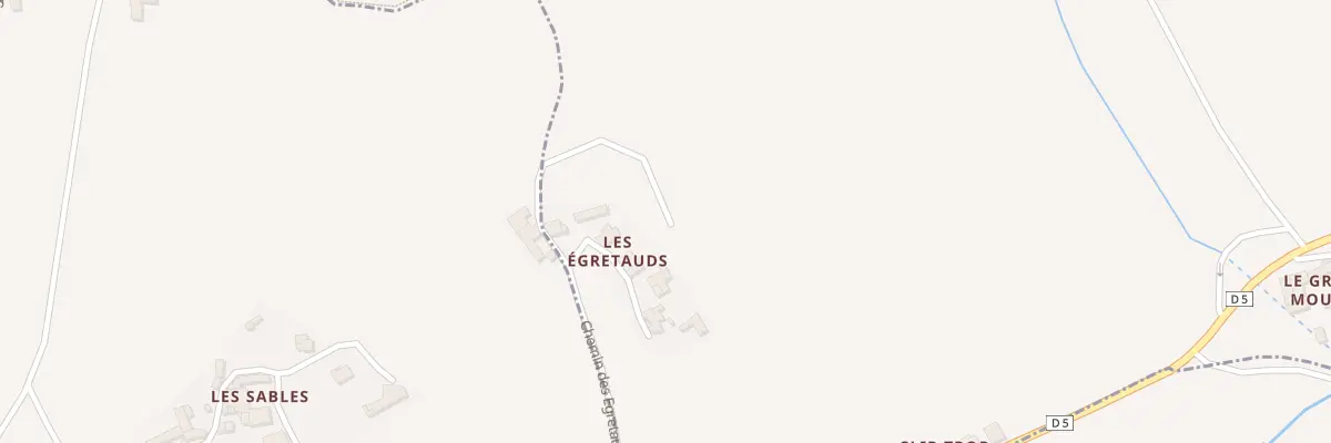 Plan du 1 Vge des Egretaud à Bécheresse