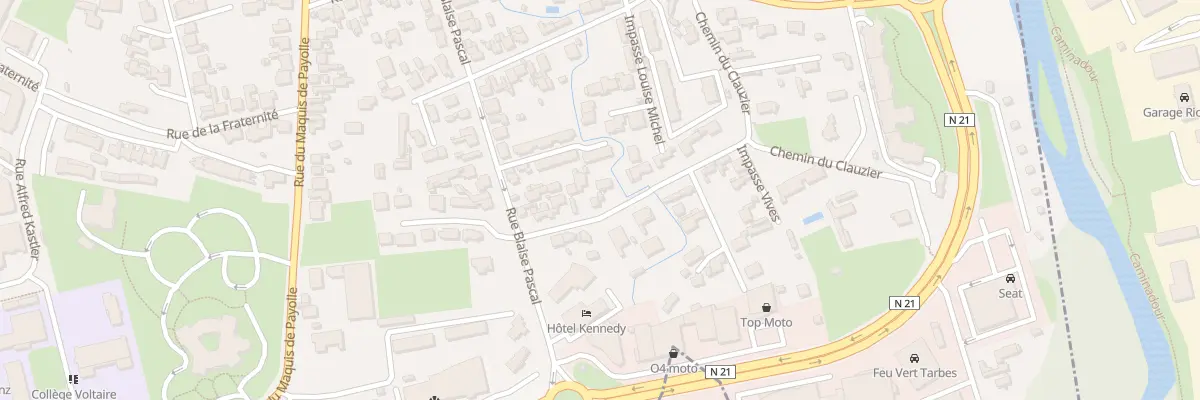 Plan du 19 Rue Blaise Pascal à Tarbes