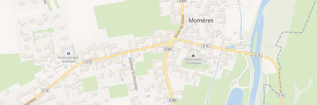 Plan du 2 Rue des Pyrénées à Momères