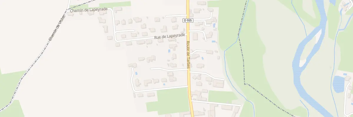 Plan du 37 Rte de Tarbes à Momères