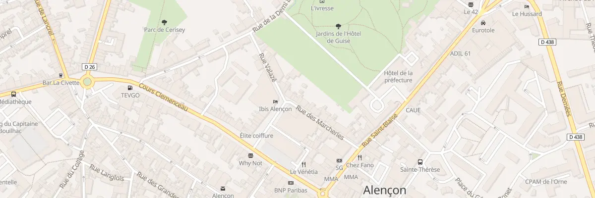 Plan du 42 Rue des Marcheries à Alençon