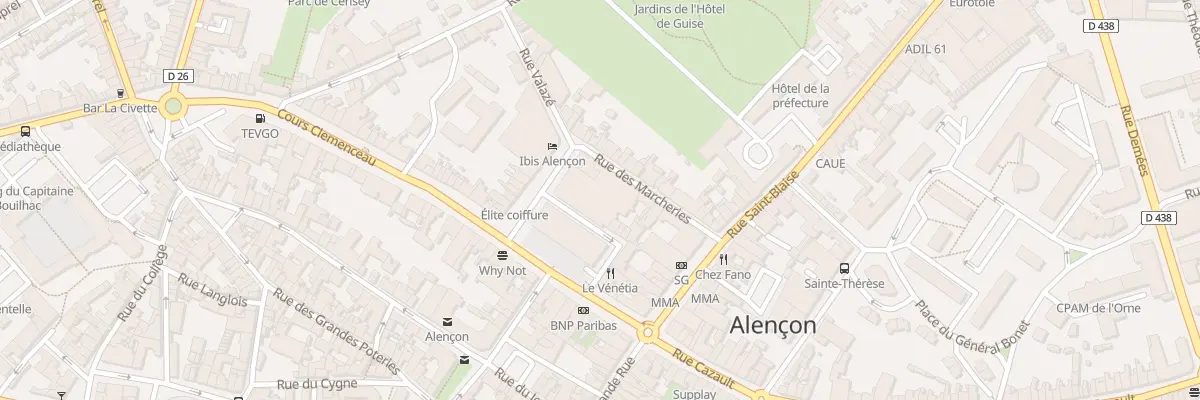 Plan du 13 Rue des Marcheries à Alençon