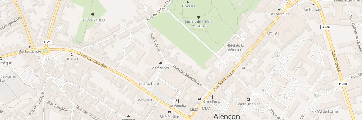 Plan du 34 Rue des Marcheries à Alençon