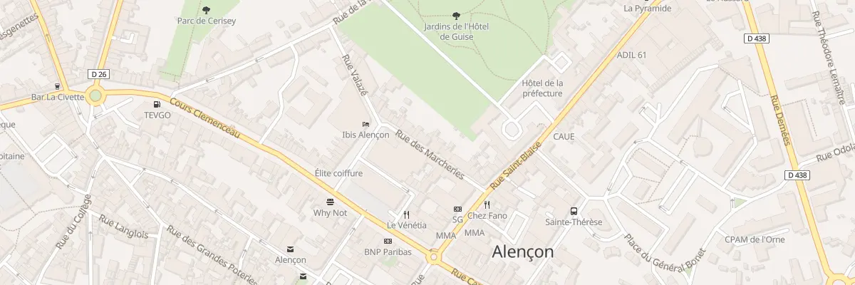 Plan du 24 Rue des Marcheries à Alençon
