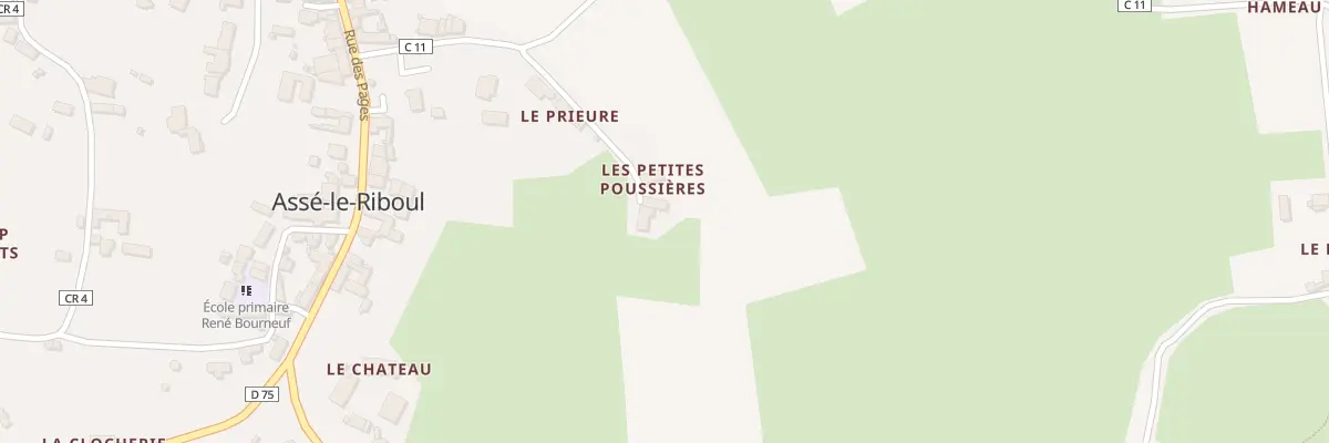 Plan du 5126 Les Petites Poussieres à Assé-le-Riboul