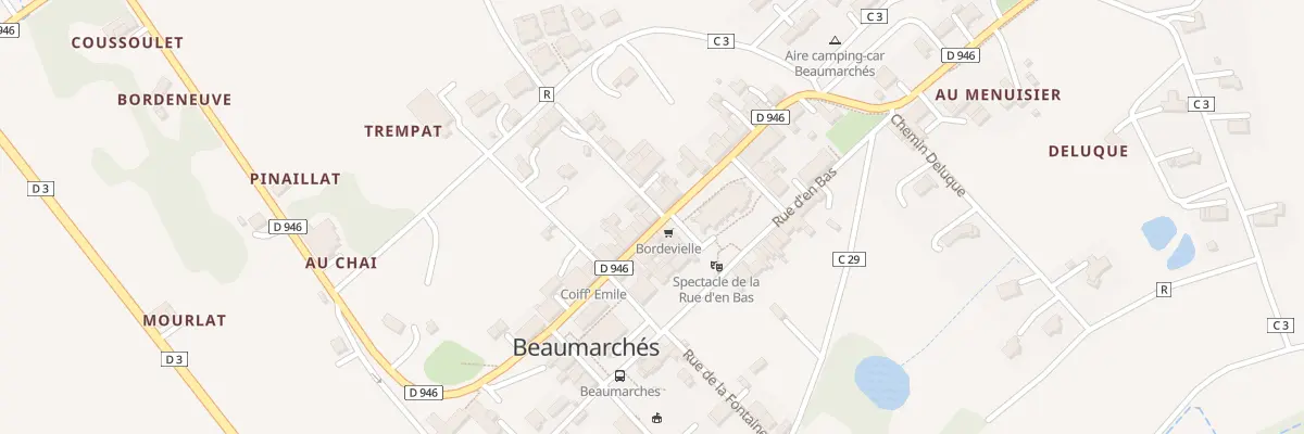 Plan du 5011 Au Village à Beaumarchés