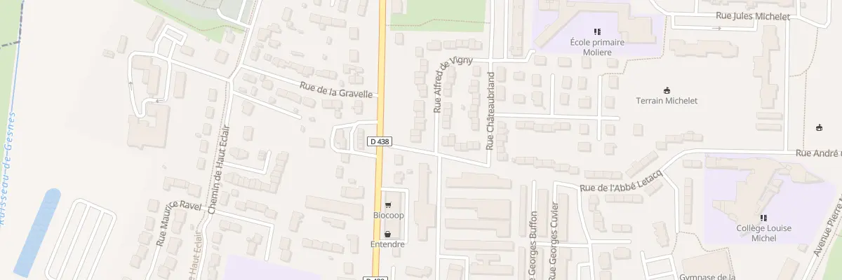 Plan du 1 Rue Alfred de Vigny à Alençon