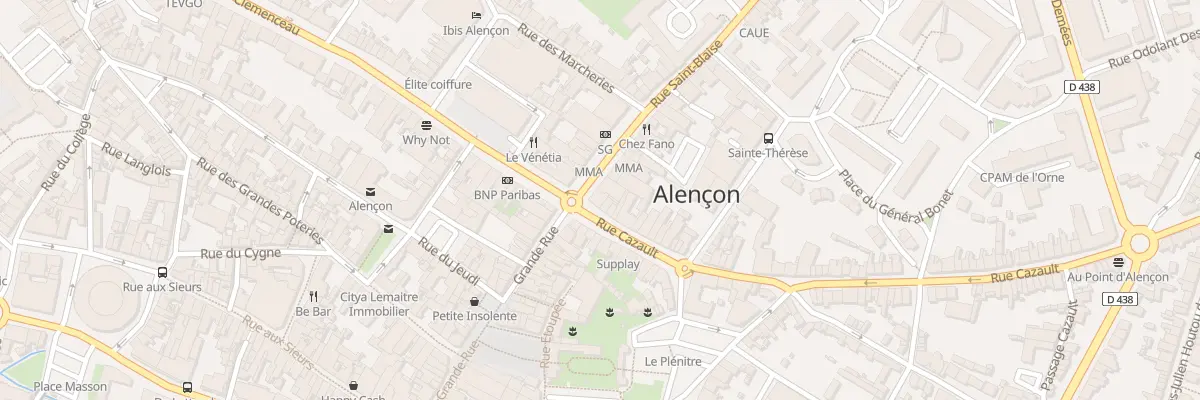 Plan du 1 Rue Cazault à Alençon