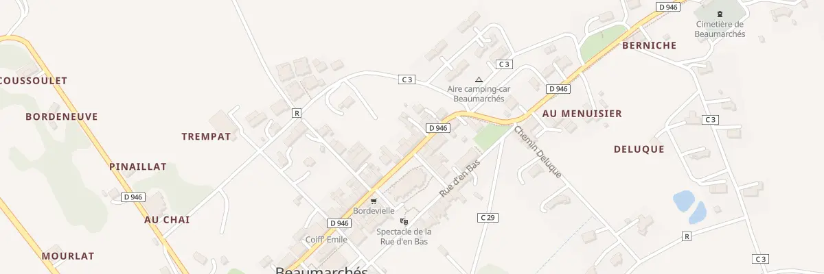 Plan du 5022 Au Village à Beaumarchés