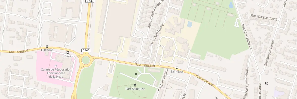 Plan du 9 Rue Dian Fossey au Havre
