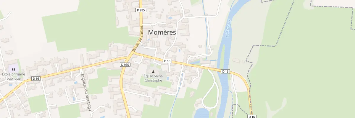Plan du 1 Rue du Moulin à Momères