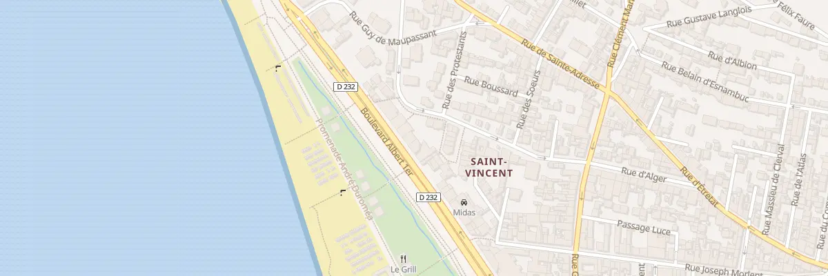 Plan du 56 Bd Albert 1er au Havre
