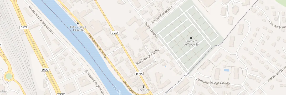 Plan du 9007 Rue Enseigne Millot à Trouville-sur-Mer