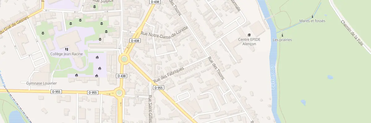 Plan du 4 Rue des Fabriques à Alençon