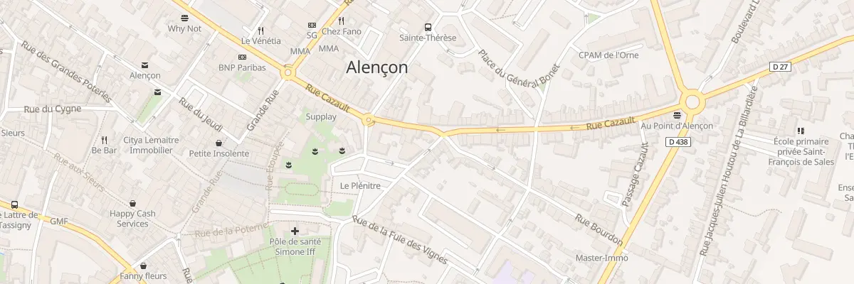 Plan du 40 Rue Cazault à Alençon