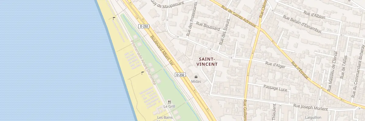 Plan du 54 Bd Albert 1er au Havre
