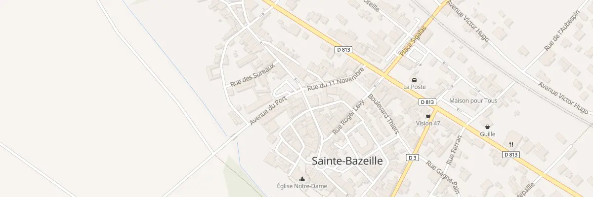 Plan du 332 Av du Port à Sainte-Bazeille