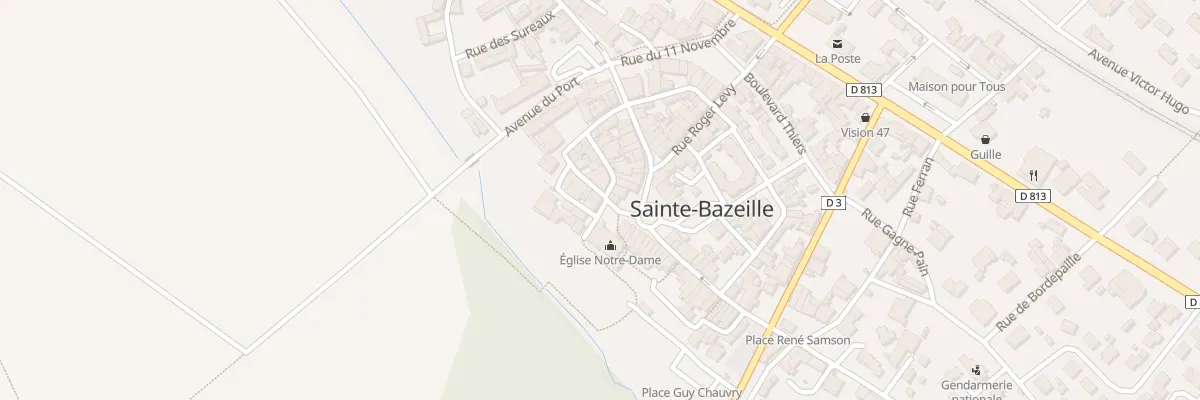Plan du 6B Pl Gambetta à Sainte-Bazeille