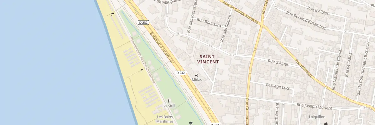 Plan du 52 Bd Albert 1er au Havre