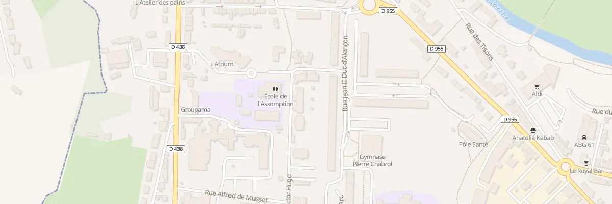 Plan du 3B Rue Victor Hugo à Alençon