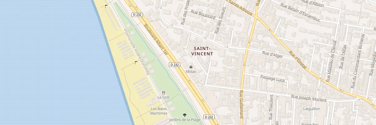 Plan du 50 Bd Albert 1er au Havre
