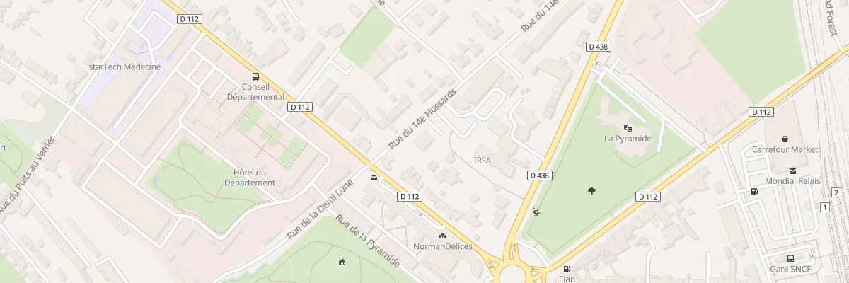 Plan du 6 Rue du 14eme Hussards à Alençon