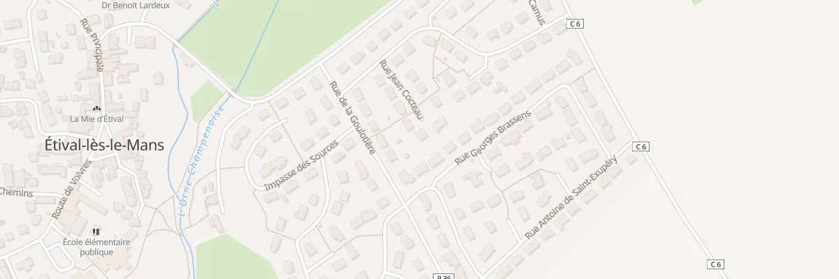 Plan du 12 Rue Jean Cocteau à Étival-lès-le-Mans