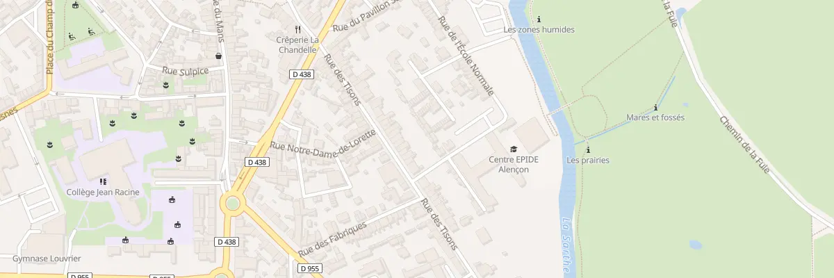 Plan du 95 Rue des Tisons à Alençon