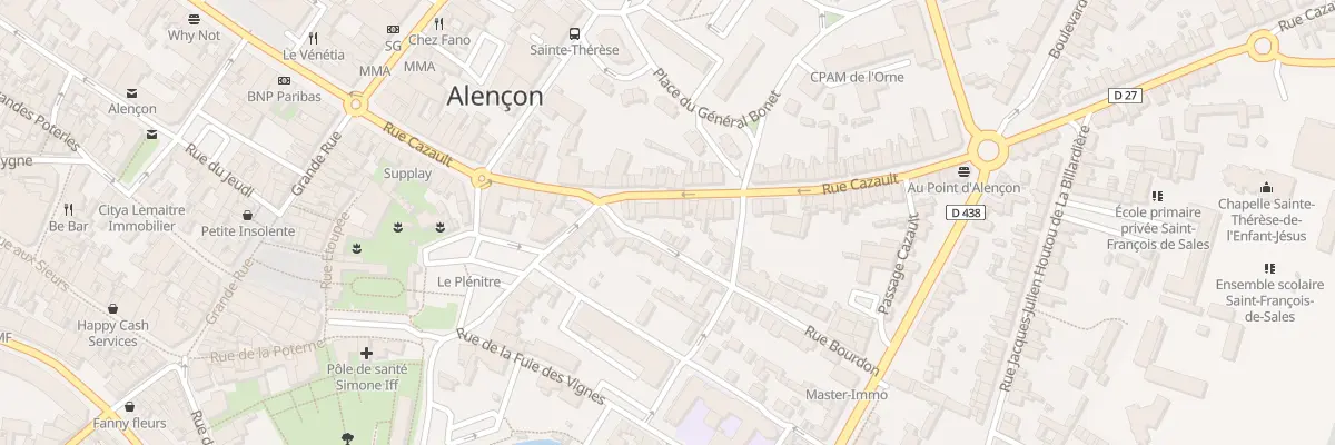 Plan du 50 Rue Cazault à Alençon