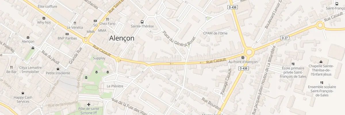 Plan du 83 Rue Cazault à Alençon