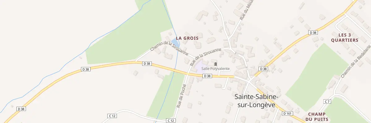 Plan du 8 Rue de la Sirouanne à Sainte-Sabine-sur-Longève