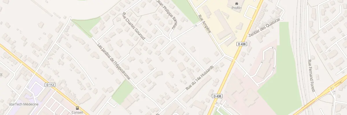 Plan du 21 Rue Frédéric Chopin à Alençon
