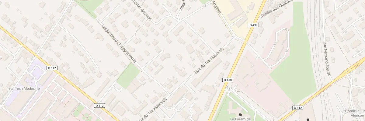 Plan du 45 Rue du 14eme Hussards à Alençon
