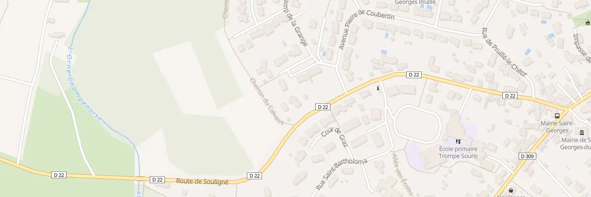 Plan du 3 Cour Trompe Souris à Saint-Georges-du-Bois