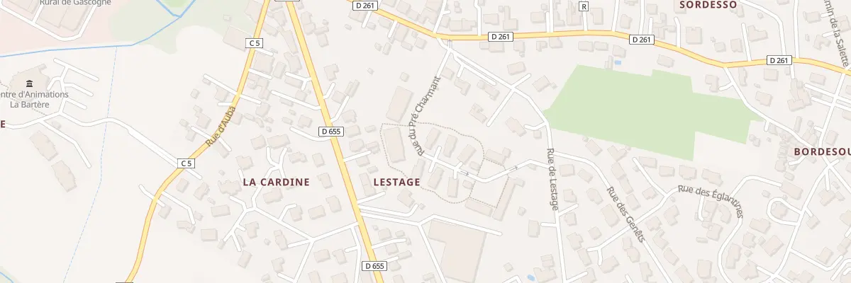 Plan du 9007 Rue de Lestage à Casteljaloux