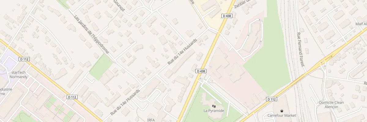 Plan du 26 Rue du 14eme Hussards à Alençon
