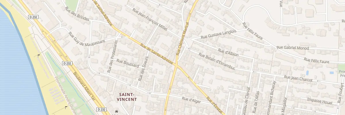 Plan du 1 Rue Clément Marical au Havre