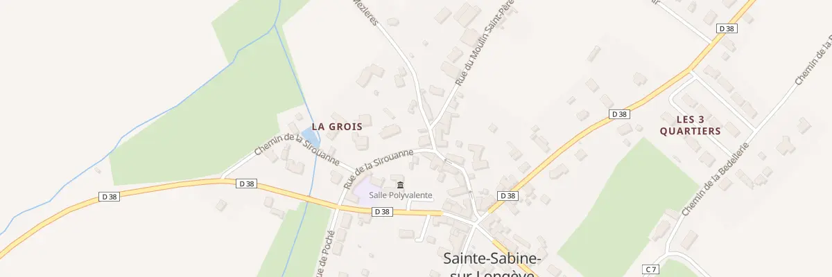 Plan du 2 Rue de la Sirouanne à Sainte-Sabine-sur-Longève