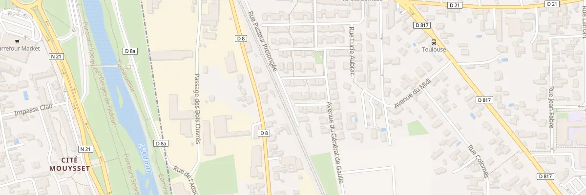 Plan du 10 Rue Raoul Batany à Séméac