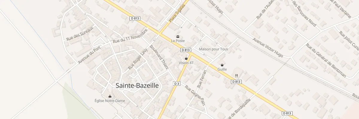 Plan du 6 Bd Thiers à Sainte-Bazeille