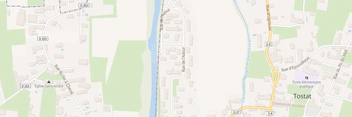 Plan du 33 Rue de l’Adour à Tostat