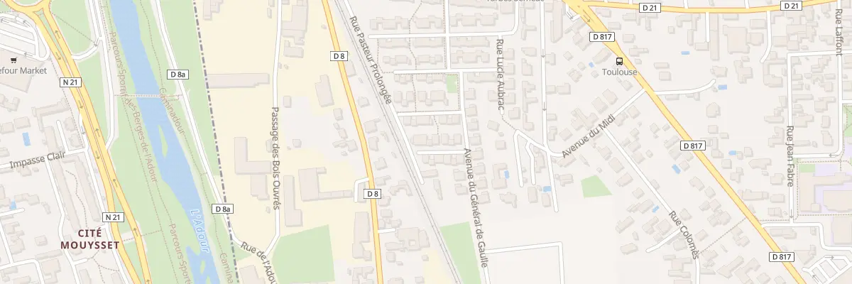 Plan du 8 Rue Raoul Batany à Séméac