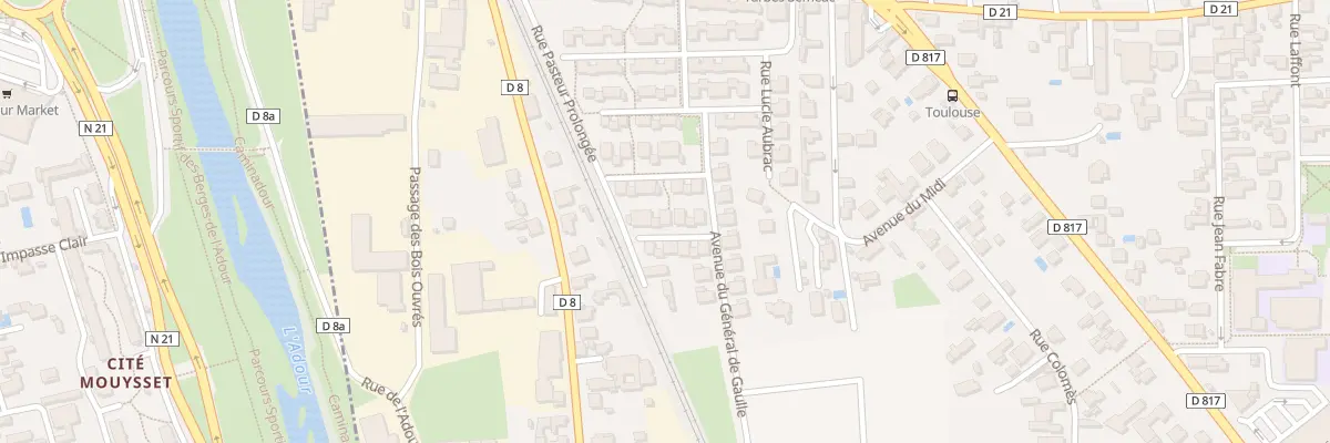 Plan du 6 Rue Raoul Batany à Séméac
