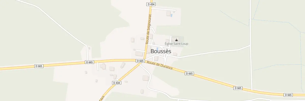 Plan du 57 A l’Eglise de Bousses à Boussès