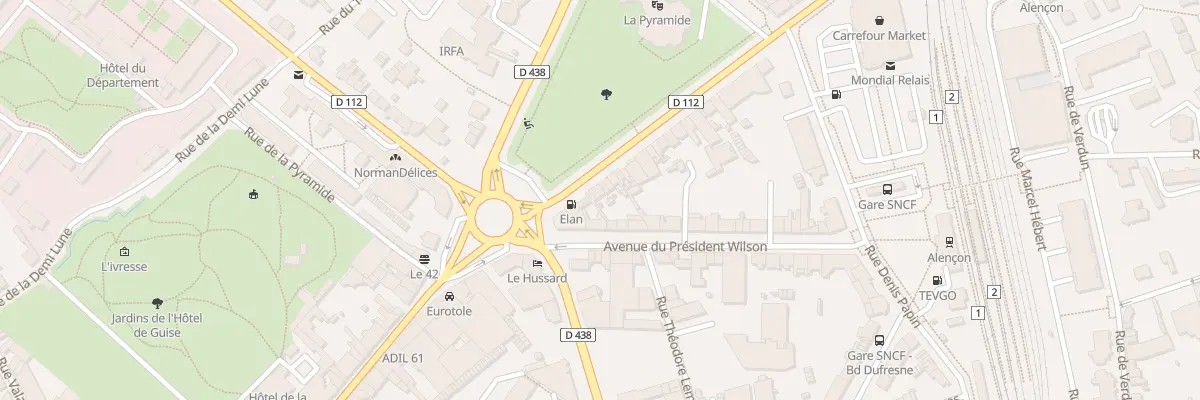 Plan du 12 Av de Quakenbrück à Alençon