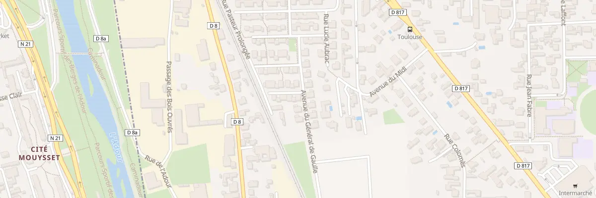 Plan du 1 Rue Raoul Batany à Séméac