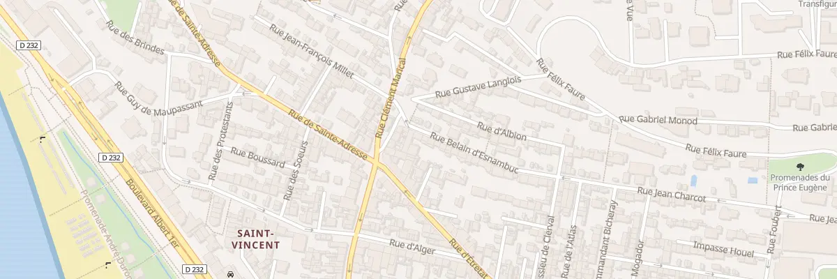 Plan du 6 Rue Belain d’Esnambuc au Havre