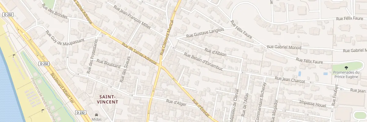 Plan du 10 Rue Belain d’Esnambuc au Havre