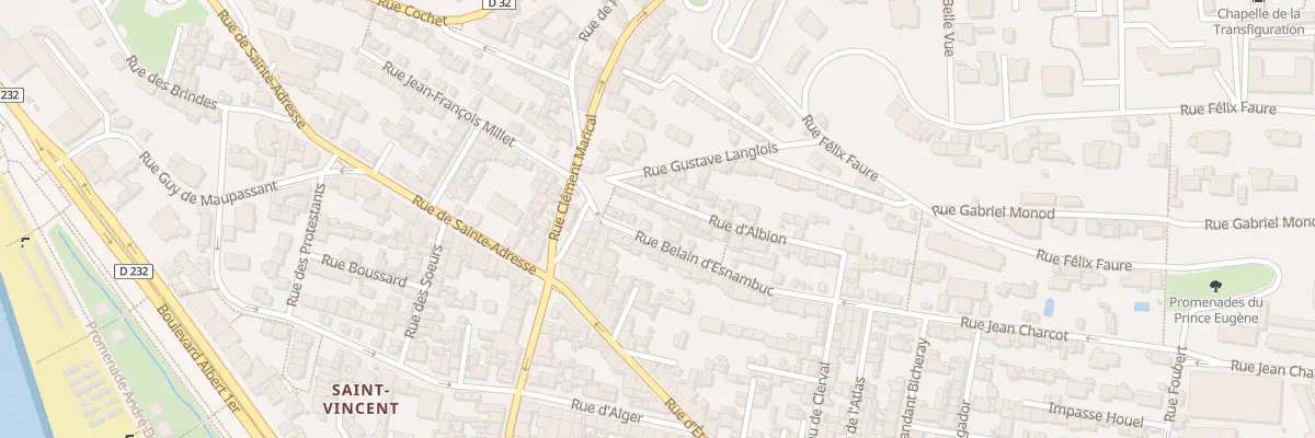 Plan du 9 Rue Belain d’Esnambuc au Havre
